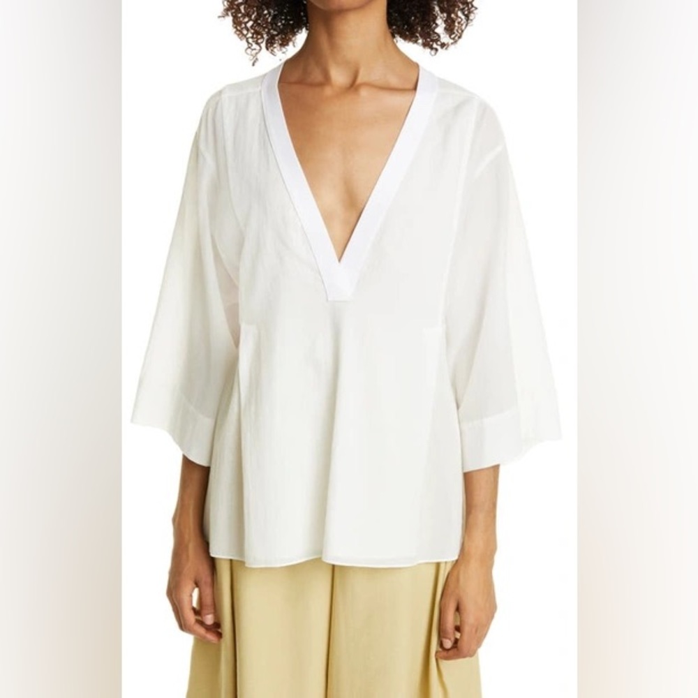 🤍 euc | Vince | deep V-neck popover cotton top